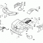 ATV 400 4X4 EFT RED Передний багажник крыло и фара