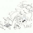 ATV 400 CR RED Заднее крыло ,багажник и фонари