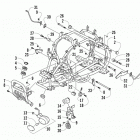 ATV 300 DVX EU GREEN Front frame and related parts assembly