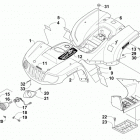ATV 90 2X4 UTILITY RED Body panel and headlight assembly