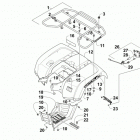 ATV 1000 XT EFT RED Задний багажник ,крыло и подножки
