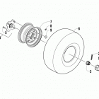 ATV 150 UTILITY RED Rear wheel assembly