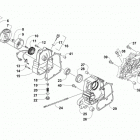 ATV 90 2X4 UTILITY RED Right crankcase and cover assembly