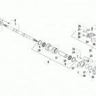 ATV 300 DVX EU GREEN Rear axle and brake assembly