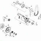 ATV 90 2X4 UTILITY RED Starter motor and oil pump assembly