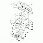ATV 1000 XT RED Задний багажник ,крыло и подножки