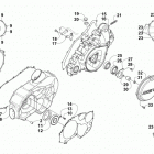 TRV 550 XT BLUE Clutch  /  v-belt  /  magneto cover assembly