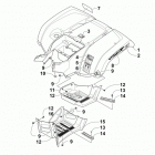 TRV 700 XT ORANGE Заднее крыло и подножки