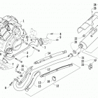 TRV 700 XT ORANGE Двигатель и глушитель