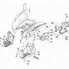 XC 450 EFT ORANGE Rear body and taillight assembly