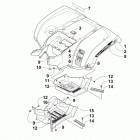 TRV 500 RED Заднее крыло и подножки