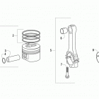 ATV 700 DIESEL EFT GREEN Поршни и коленчатый вал