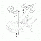 ATV 90 2X4 UTILITY RED Front and rear rack assembly