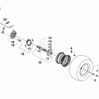 ATV 90 2X4 DVX  White (US) Front wheel and brake assemblies