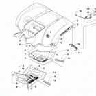 TRV 700 T3S RED Rear body panel and footwll assemblies