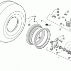 ATV 300 2X4 UTILITY RED Front wheels and brake assembly