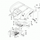 TRV 550 XT EFT BLUE Rear body panel, footwell, and taillight assemblies