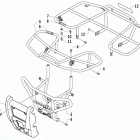 ATV 300 2X4 UTILITY RED Front bumper, front rack, and rear rack assembly