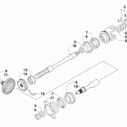 TRV 700 XT ORANGE Вторичный привод в сборе