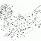 TRV 700 XT EFT RED Двигатель и глушитель