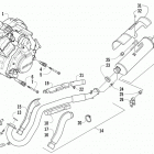 ATV 550 EFT BLACK Двигатель и глушитель