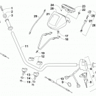 ATV 300 2X4 UTILITY RED Handlebar, instrument pod, and control assemblies