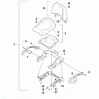 TRV 1000 XT EFT BLUE Пассажирское сиденье