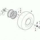 ATV 90 2X4 UTILITY RED Rear wheel assembly