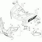 ATV XR 550 XT EFT BLUE Front body panel and headlight assemblies