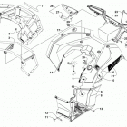 ATV XR 700 LTD BLACK Rear rack, body panel, footwell, and taillight assemblie...