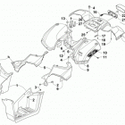 ATV 300 2X4 UTILITY RED Rear body and taillight assembly