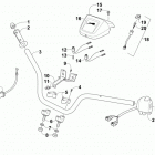 ATV 90 2X4 UTILITY RED Handlebar and control assembly