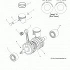 800 PRO RMK/LE 155/163 ALL OPTIONS - S15CG8/CH8 Коленвал и поршни