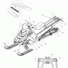 800 RMK 155/163 ALL OPTIONS - S15CC8/CD8/CM8 Body, decal, le wht  /  red, gray  /  red, blk  /  red o...