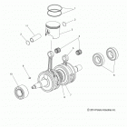 600 RUSH PRO-X INTL - S15DF6PEL Коленвал и поршни