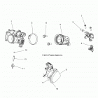 A17SHD57A9/AG/E57AS/E57AL SPORTSMAN 570 SP Engine, throttle body and fuel rail