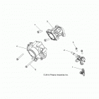 A17SEA57A1/7/9/L7/L8/E57A1/7/9/F57A4 SPORTSMAN 570 EFI Engine, throttle body and fuel rail