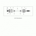 A15DAH57EJ SPORTSMAN ACE 570 HD Drive train, front half shaft