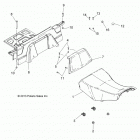 A16SUC57C1 SPORTSMAN 570 EPS UTE QUAD Body, seat and backrest