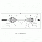 A15DAH57EJ SPORTSMAN ACE 570 HD Drive train, rear half shaft