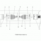 A17SXA85A1/A7/SXE85AB/AM/AS/A9 SPORTSMAN 850 SP Drive train, drive shaft, rear