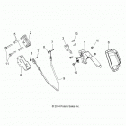 A16DAA57F1/F2/E57FM  ACE 570 EFI EURO Brakes, park brake lever asm.