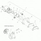 A17S6E57A1 570 SPORTSMAN 6X6 Brakes, mid calipers