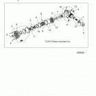 A16DAH57A1 ACE 570 EFI HD Drive train, front gearcase internals (to 1  /  4  /  16...