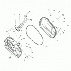 R15RMA57AA/AR/AZ/AC/LA/H57AR RGR 570 Drive train, clutch cover and ducting
