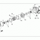 R151DPD1AA/2D RANGER HST Drive train, front gearcase internals