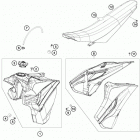 FE 501 CHASSIS Топливный бак, сидение