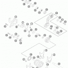 TE 125 ENGINE Механизм переключения