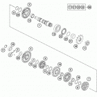 FE 250 ENGINE Трансмиссия 2-контрпривод