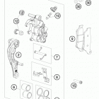 FE 250 CHASSIS Передний тормозной суппорт